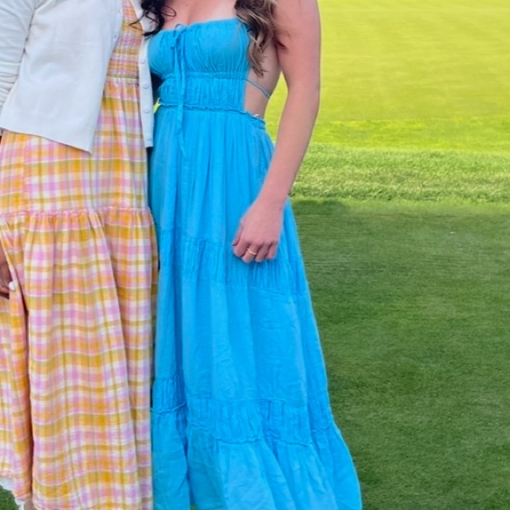 Free People Vibrant Blue Maxi Dress